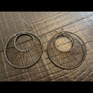 Black original hoop earrings